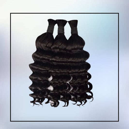 Deep Wave Boho Braiding Human Hair Bulk 100% Human No Weft Brazilian